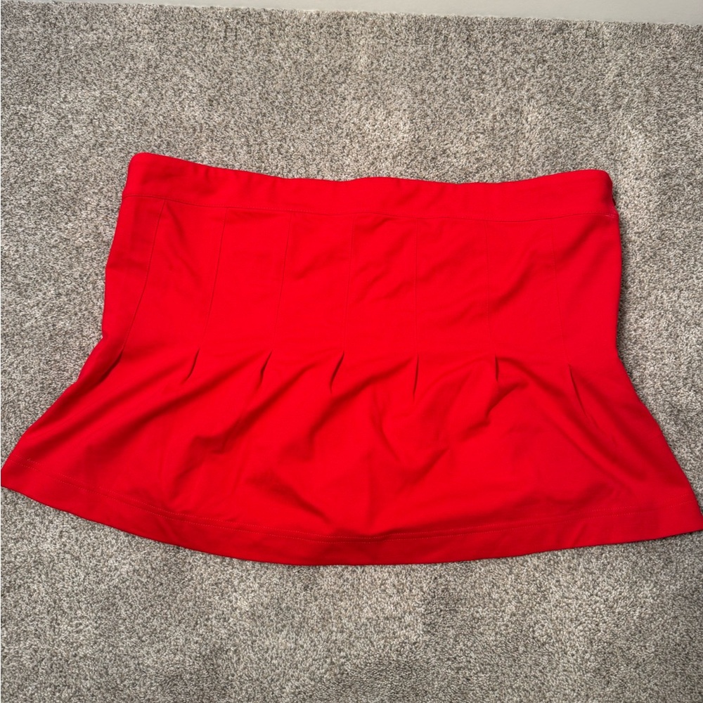 Anthropologie Maeve Vibrant Red strapless top XL